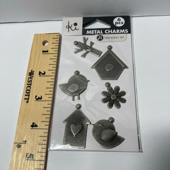 Metal Charms Paper Crafts Card Making Scrapbook Bird House Tree Flower Bird Tree - Picture 8 of 12